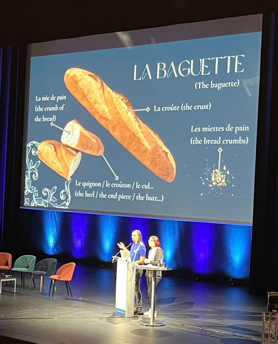French Drupal association's presentation on the parts of a baguette