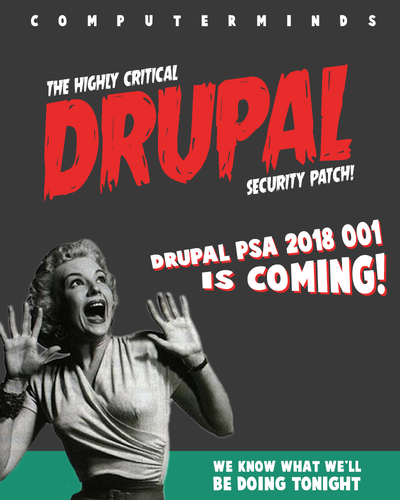 Drupal security patch b-movie poster