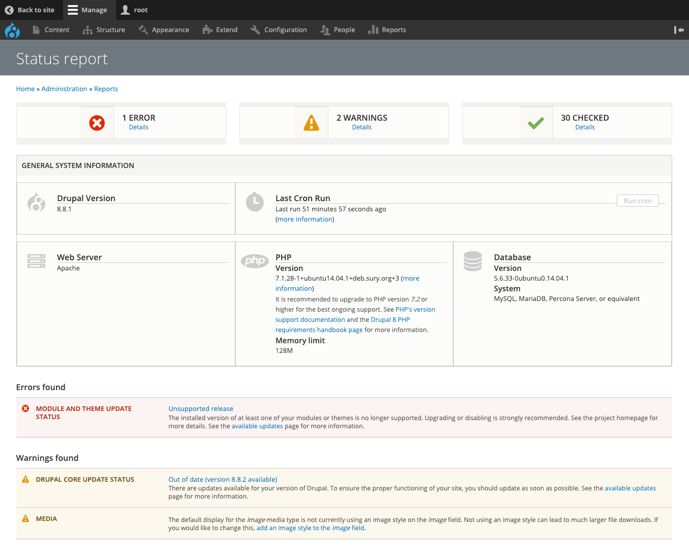 Drupal 8 status report