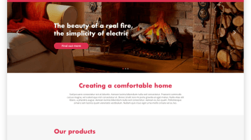 Dimplex redesigned homepage