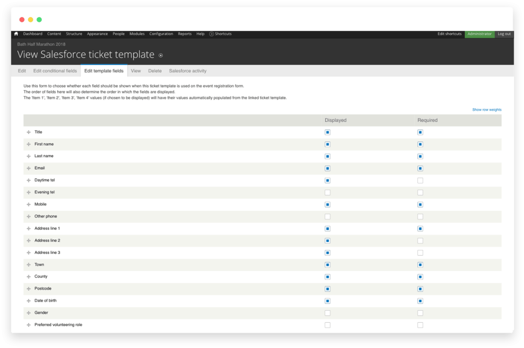 CHSW Salesforce edit page screenshot