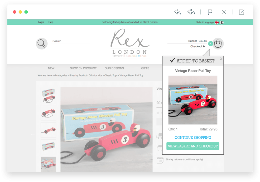 Rex London basket screenshot