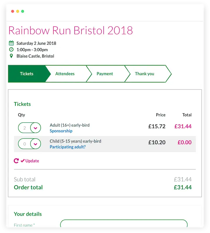 CHSW multi-step form screenshot