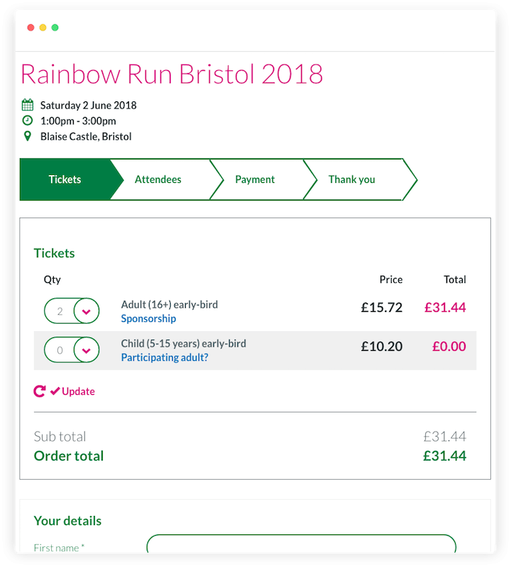 CHSW multi-step form screenshot