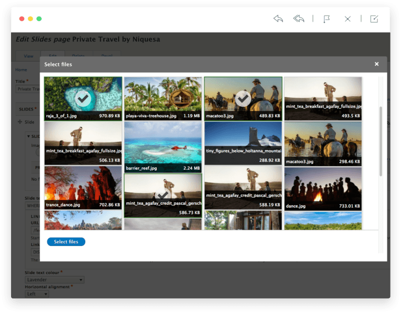 Stunning photography, optimised for any device.