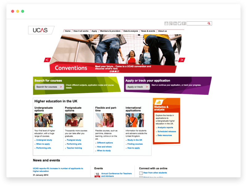 UCAS screenshot