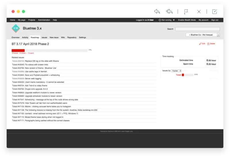 Bluetree redmine release