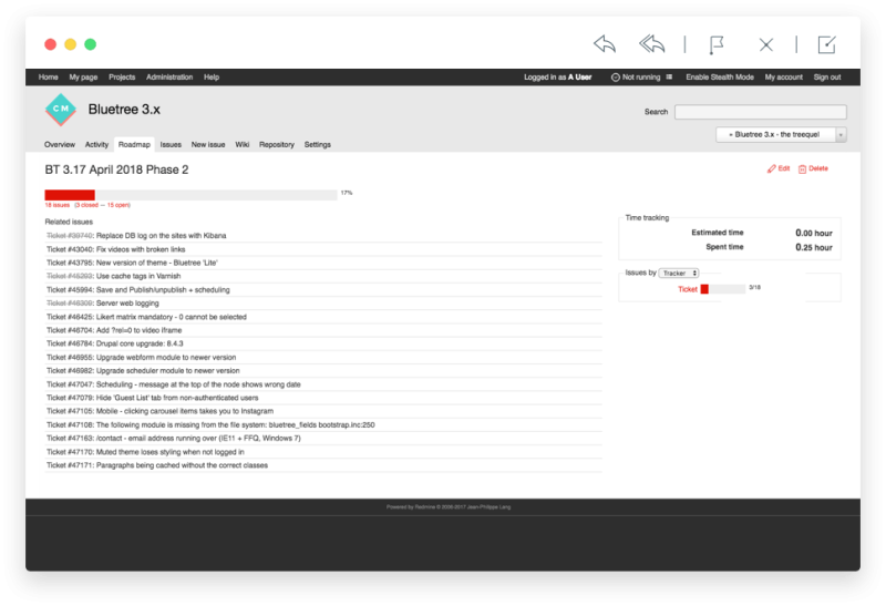 Bluetree redmine release