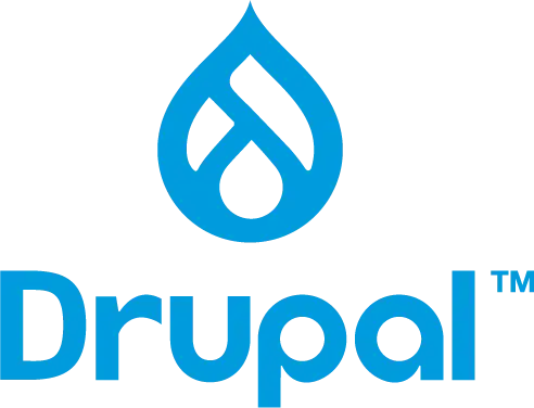 Drupal's logo - the drop with the word Drupal underneath