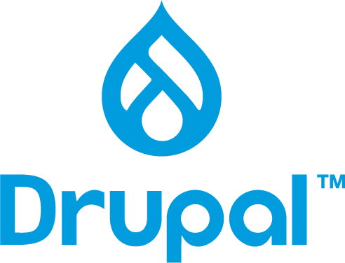 Drupal's logo - the drop with the word Drupal underneath
