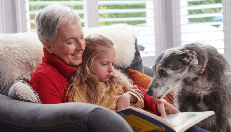 Family time on the sofa