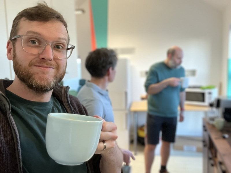 The Coventry team make coffee