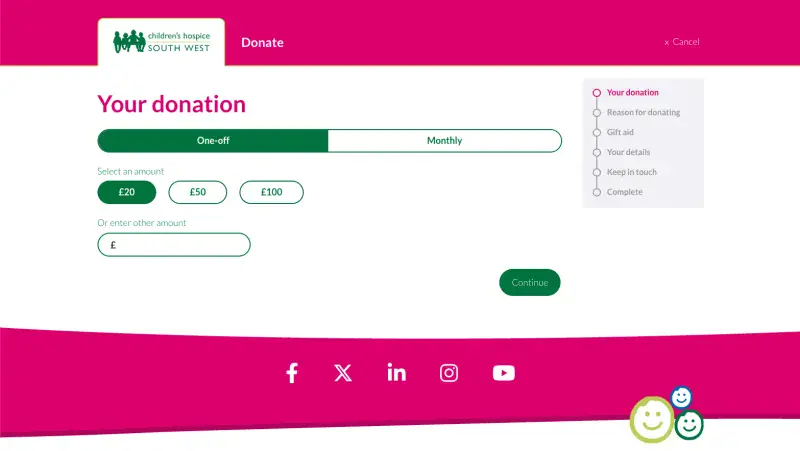 Children's Hospice South West - Donation Form