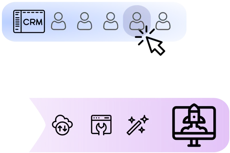 Launch and personalise customer portals from CRM data