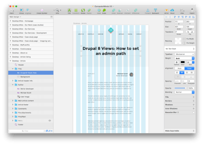 Sketch design screenshot