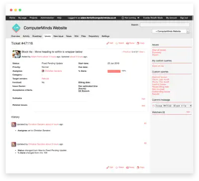 Redmine screenshot