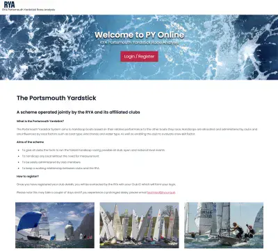 Image of the PYOnline homepage.