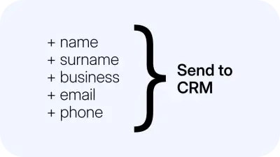 Customer journey step: Send to CRM